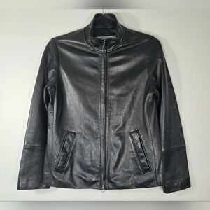 VINTAGE EDDIE BAUER LAMBSKIN SOFT LEATHER JACKET.